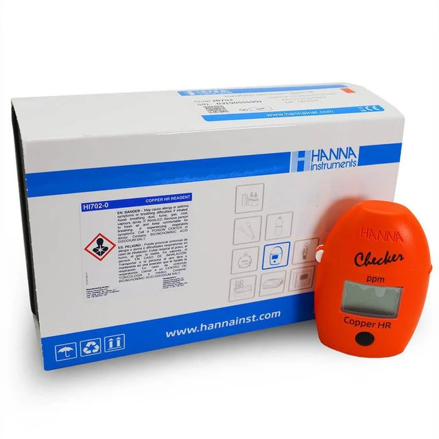 Hanna Checker HC HI702 til høje kobberniveauer i ferskvand (0,00 til 5,00 mg/l)